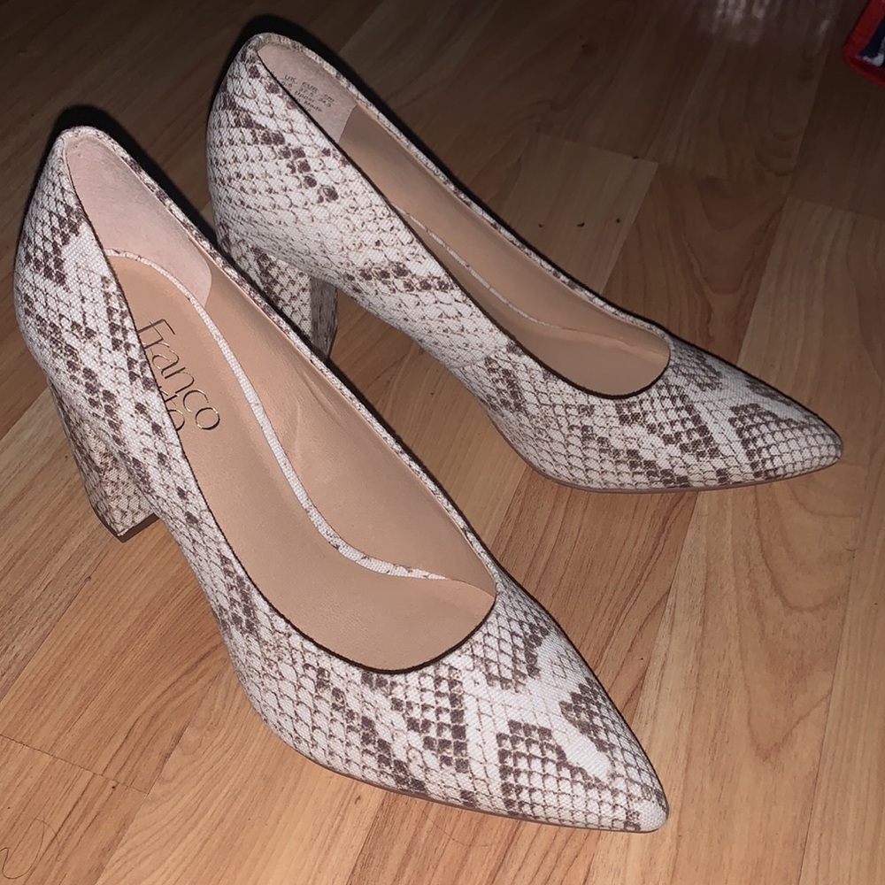Brand new Franco Sarto snakeprint heels